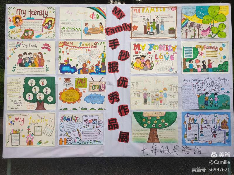 快乐学英语 绘画展风采&mdash;&mdash;七年级英语组手抄报活动