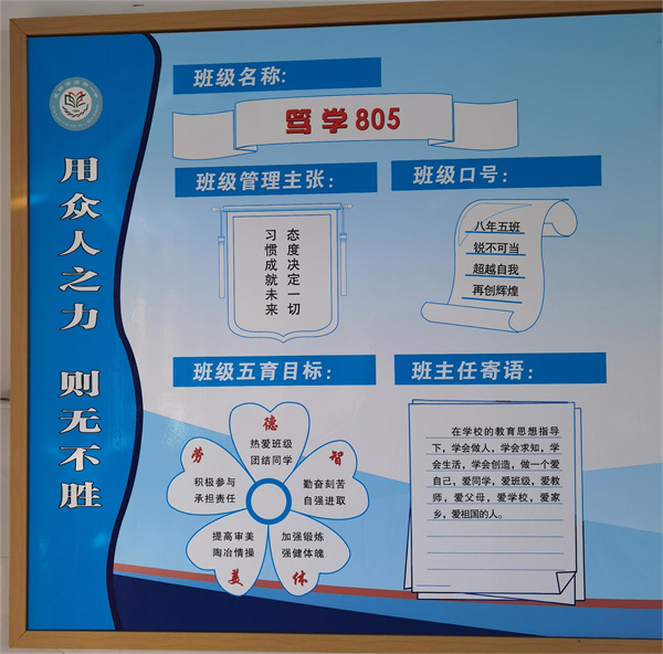 班级文化展风采 文化陶冶亦育人