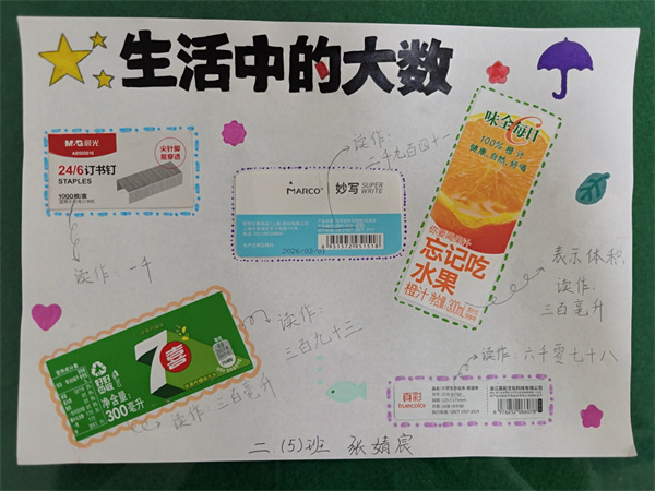 生活中的大数&mdash;&mdash;&mdash;&mdash;咸阳市高新一中小学部举办二年级实践作业活动